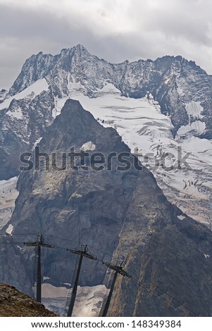 Mountain lift dombai, Russian, Caucasus