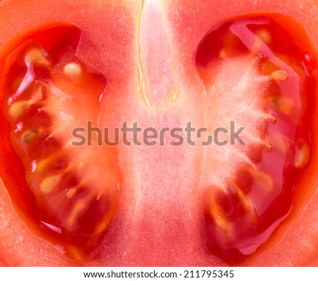 Red tomato, close-up texture