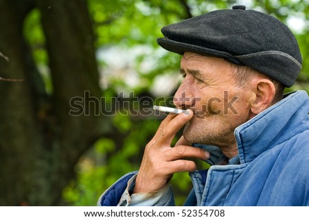 old man smoking