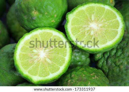 Kaffir Lime is a fruit native to Indochinese.