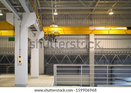 Factory overhead crane installation on rail,  can movement to every where in factory area.