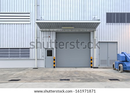 Shutter Door Outside Factory.