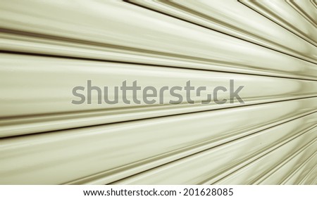 Perspective of rolling door or shutter door pattern,  (new and clean surface).