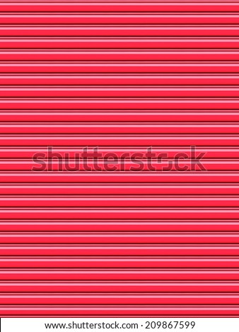 Rolling door or shutter door pattern red color (new and clean surface).