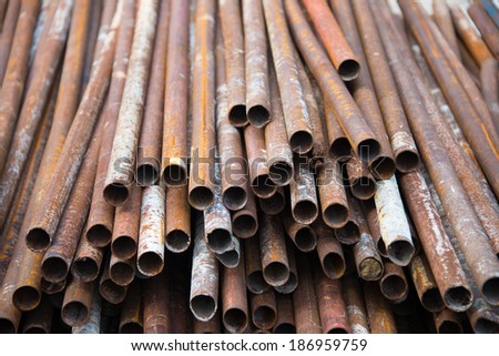 Old Steel tube for construction