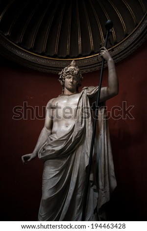 Statue of a young roman warrior, Rome, Italy, 2014