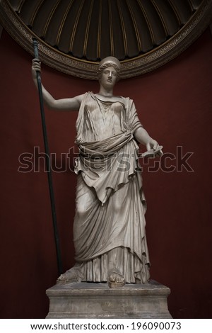 Statue of a nobel roman man, Rome, Italy, 2014