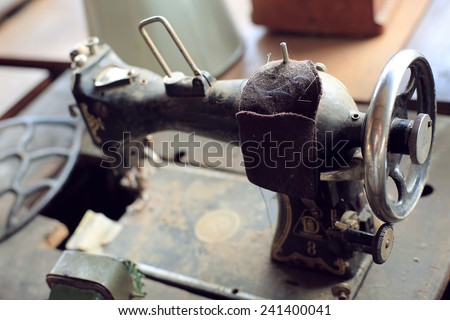 Old retro sewing machine