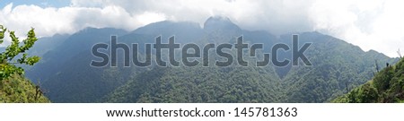Panorama of mountain range