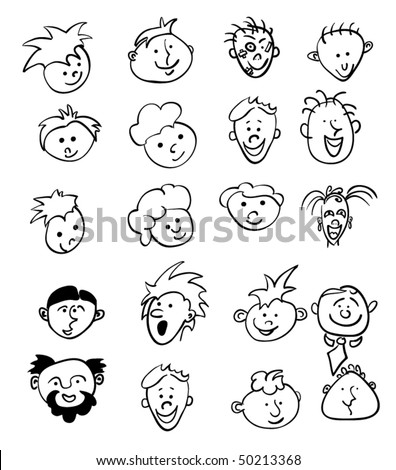 funny smiley faces. stock vector : Funny smile