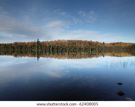 Lake Kimball at fall season on the north shore of Lake Superior