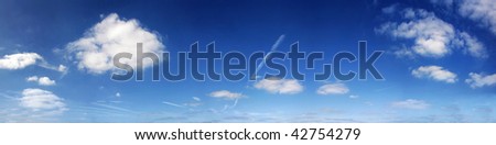panorama of London blue sky