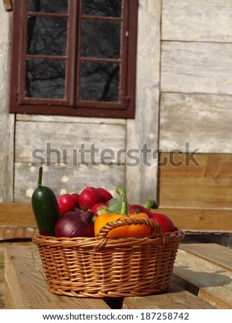 Vegetables in the basket - healthy food