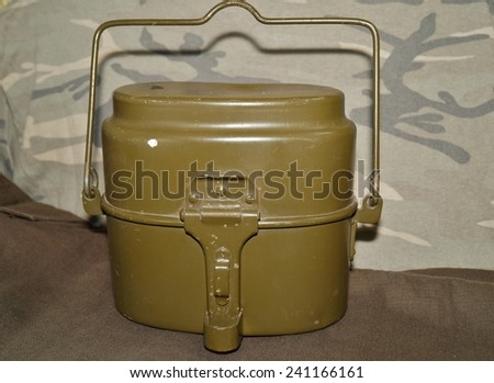 Army food container - mess-tin  used in military and scouting