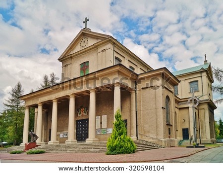 LODZ,POLAND SEPTEMBER 10 2015 : Catholic Church  in Lodz - Church of the Sacred Heart of Jesus and St. Margaret Mary Alacoque
