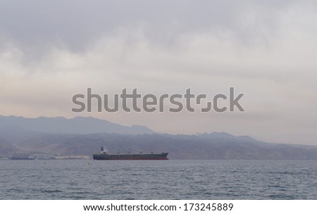 View on the Eilat gulf, Red sea, Israel