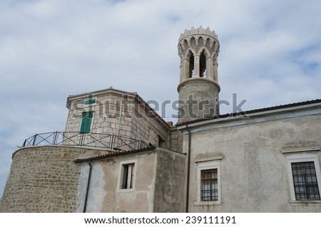 At the tip of the peninsula in Piran stands the Church of St. Clement and a lighthouse