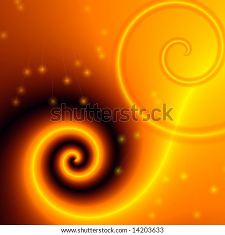 abstract background, spirals, sunny and bright colors
