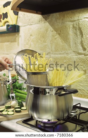 Country Kitchen, preparing meal