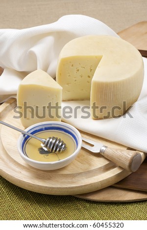 sheep milk cheese with honey