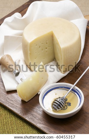 sheep milk cheese with honey