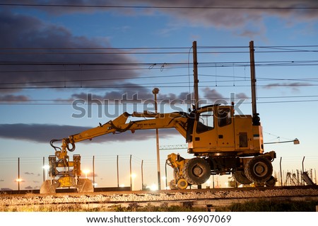 a digger for railway work