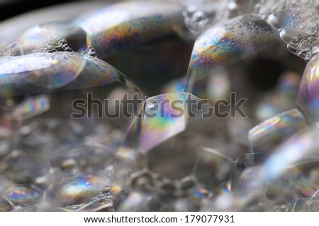 Abstract : Macro of the surface bubble soap