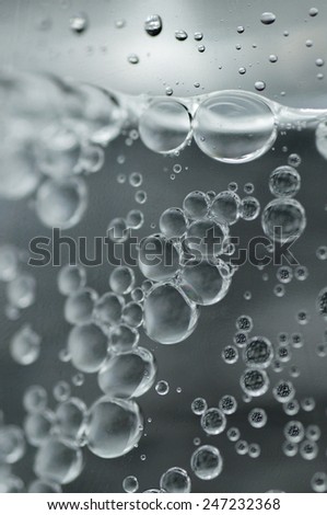 Macro Abstract details sparkling bubble water