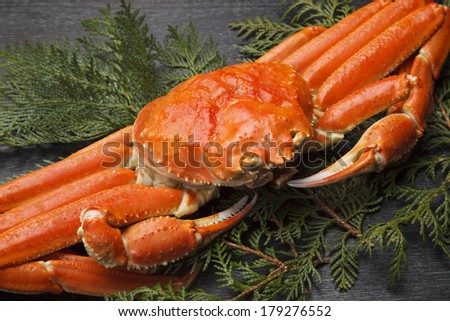 The boiled snow crab