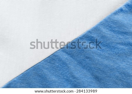 White and blue knitted cloth as a background