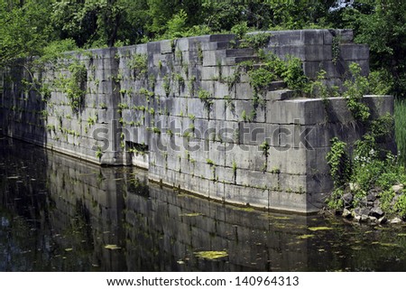 Fort Hunter, NY - 6/3/2013: Erie Canal lock at Fort Hunter, NY.