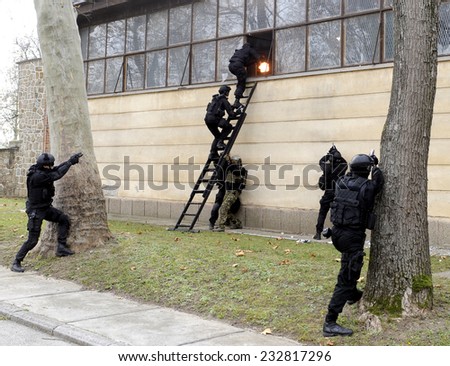 Special force police in action