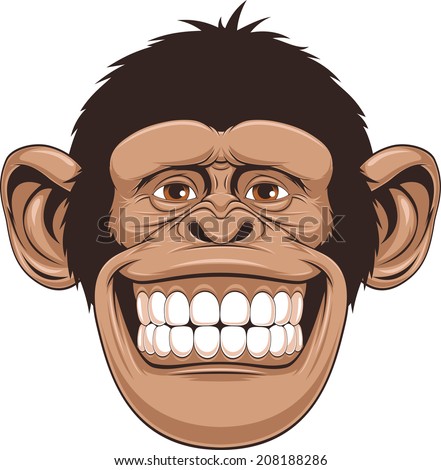 Vector illustration of cheerful monkeys Vector illustration of cheerful monkeys