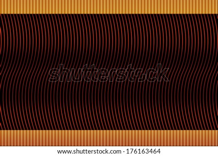 Bright fiery lines on black background with top and bottom inserts