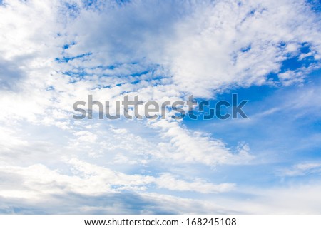 Blue Sky with Cloud on Cloudy Day.