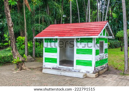 Colorful pet house.