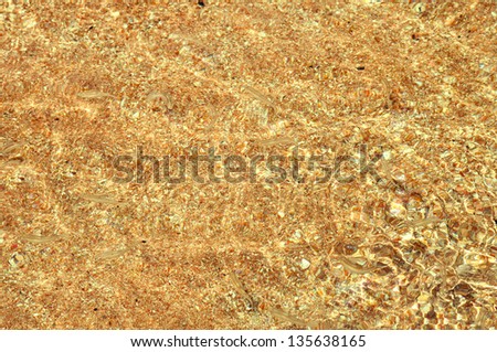 sea-bed background with sand, stones and small fishes