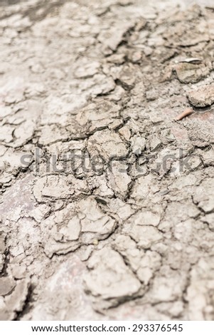 Close up Cracked clay textured background