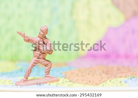 Toy Soldiers is an action and strategy on paper map background