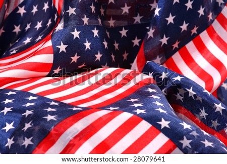 Patriotic flag patterned material.  Excellent for a background for patriotic holidays