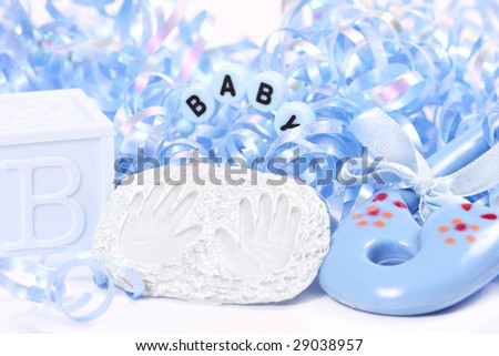 light blue baby blue decorative items
