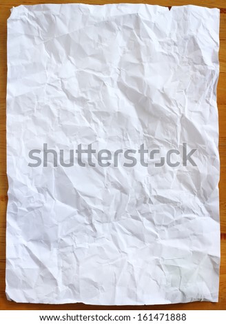 wrinkled paper - Stock Image