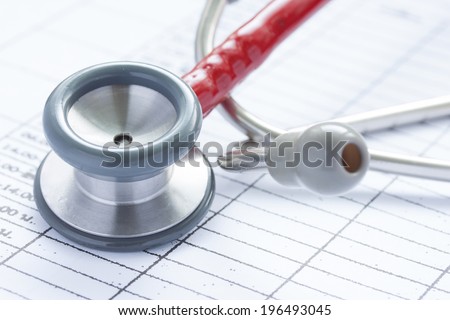 Stethoscope and time sheet