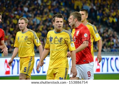 KIEV, UKRAINE - SEP 10:  Konoplyanka during qualifying match of the 2014 World Cup between Ukraine vs England, 10 September 2013, NSC Olympic Stadium, Kiev, Ukraine
