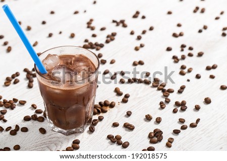 Cold and sweet coffee cocktail