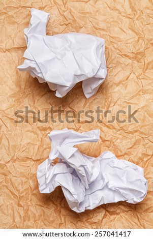 Old and crumpled sheet of paper