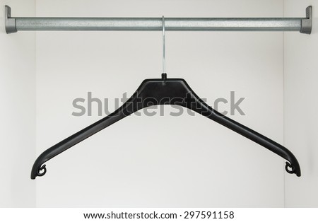 Plastic hanger in the closet