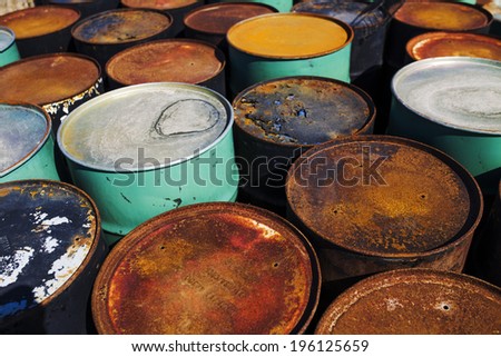 Rusted Industrial Barrels