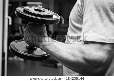 black and white man in the gym