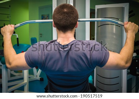 sporty man training